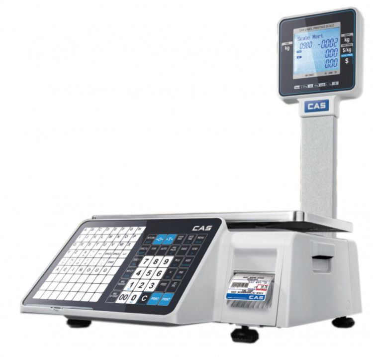 Весы с печатью этикеток CAS CL-3000J-P со стойкой артикул J10L11153GCI0501                 CL-3000J-15P (TCP/IP)         