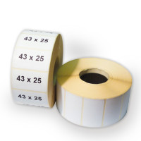 Этикетка 43x25 (1000 шт.) полуглянец (термотрансферная)